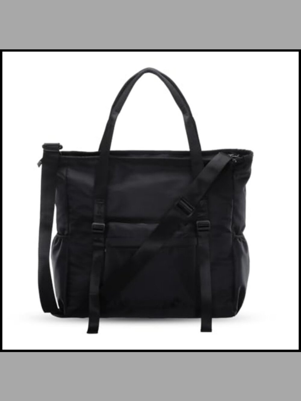 Water-Resistant Nylon Crossbody Tote Bag Multi-Pocket Shoulder Handbag